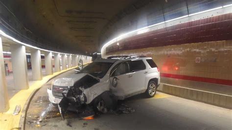 Driver arrested after travelling down MBTA bus tunnel at Harvard Square, smashing SUV